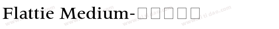 Flattie Medium字体转换